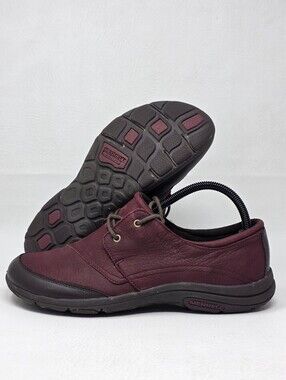 Merrell Dassie Tie Deep Oxford Shoes Womens 9 M Lace Up Leather Burgundy J42586